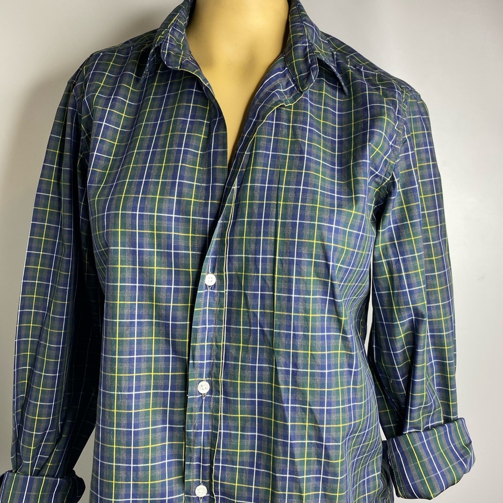 Frank & Eileen size M plaid cotton long sleeve women shirt